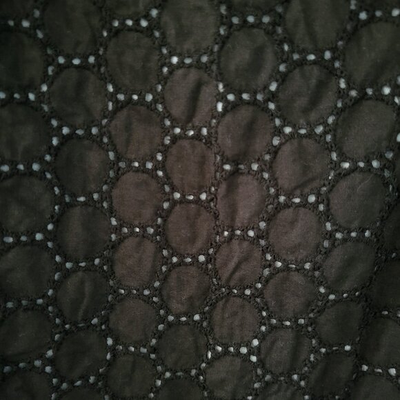 Studio Y Women's Skirt Junior Large Brown Eyelet Overver Cream Lining - Picture 2 of 8